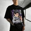 Футболка унисекс из чистого хлопка Jujutsu Kaisen Оккоцу Юта 2026 Лето Аниме Принт Круглый вырез Свободный Семейный Короткий рукав Верх