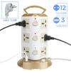 EU Plug EU US UK AU Universal Socket Tower Multi Power Strip 12 Way Outlets Vertical With 3 USB Overload Protector 2500W