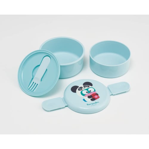 Skater Antibacterial Bento Box Hangyodon Headpiece Sanrio 500ml 2 Tier Round Shape Made in Japan ONWR1AG-A