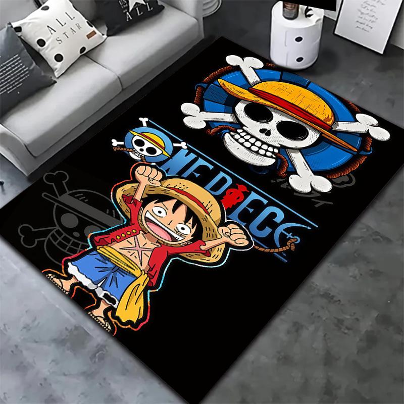 Ковер с изображением Монки Д. Луффи из One Piece для гостиной, спальни, дома, украшение дивана, нескользящий коврик для детских игр