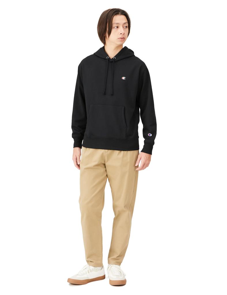 Толстовка с капюшоном с длинным рукавом One Point Logo Hooded Sweatshirt Sports Black M [Champion] Мужская C3-XS151