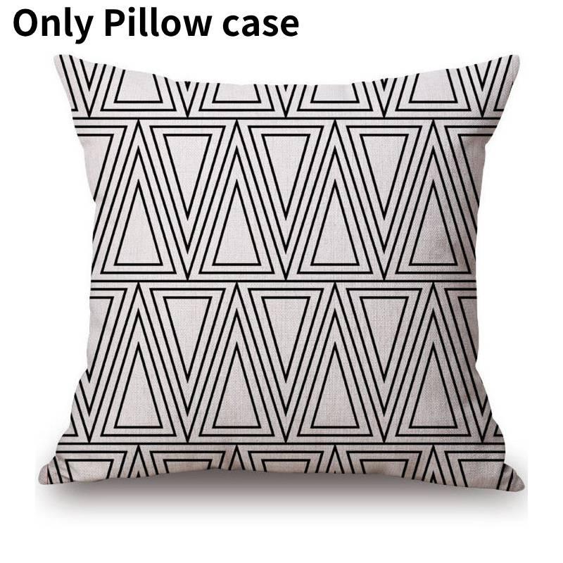 Роскошная наволочка в скандинавском стиле с цифровым принтом черными буквами для домашнего декора