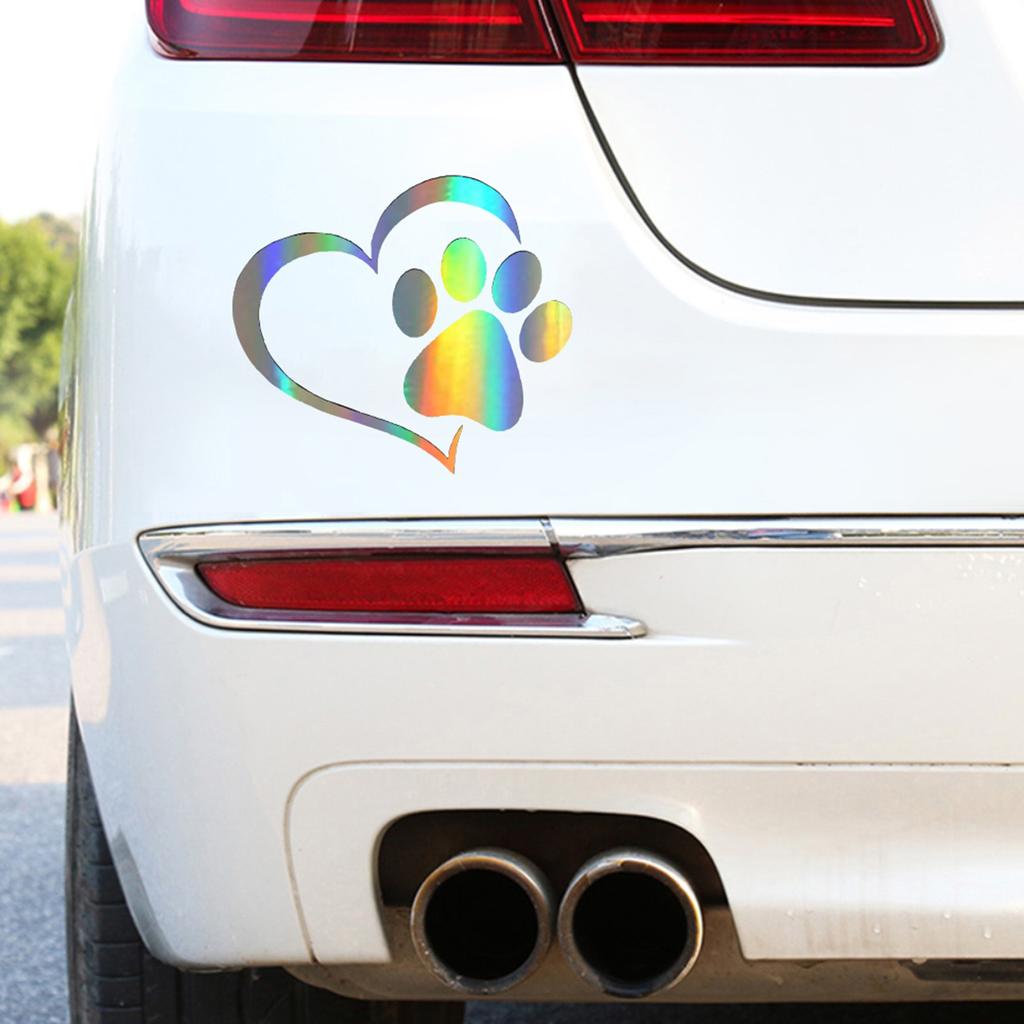 Милые наклейки на автомобиль, забавные наклейки с принтом кошачьей лапы, принт собачьей лапы, креативные наклейки со следами, водонепроницаемые лазерные