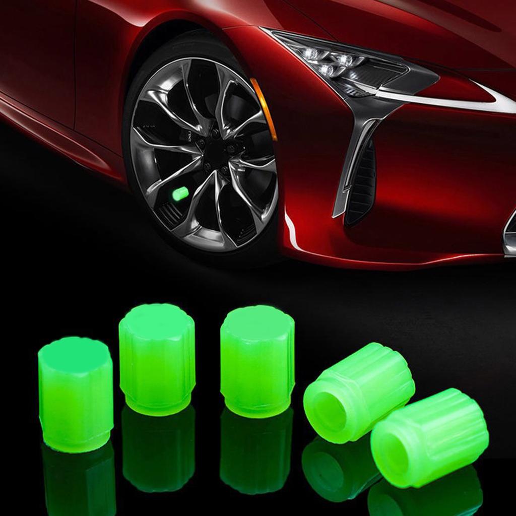 20 шт. Колпачки клапанов шин, Колпачки клапанов колес, Пылезащитные колпачки для шин автомобиля, Светящиеся колпачки клапанов шин