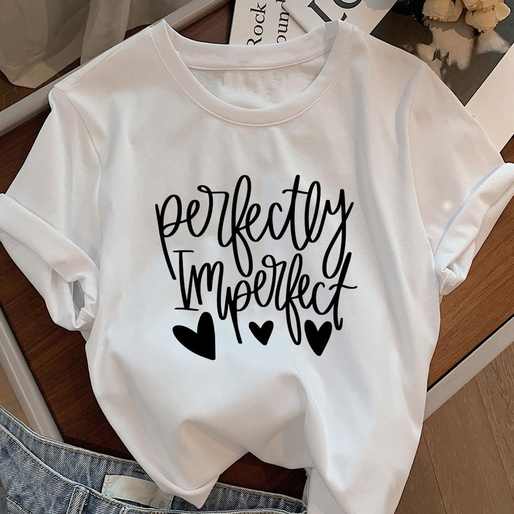 Perfectly Imperfect Tshirt Unisex T Shirt Imperfection Printed Slim Round Neck Short Sleeve Tshirt Cotton Short Sleeve Clothing