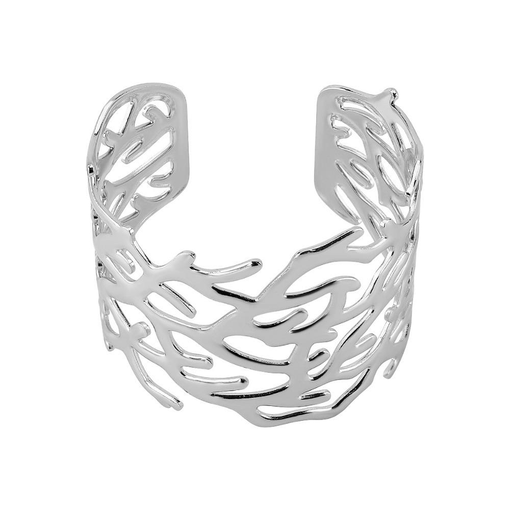 Tree Branch Pattern Metal Opening Bangle Armlet Women's Wrist Jewelry Coral Design Bracelet  Girls