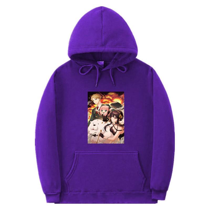 Unisex Oversized Hooded Sweatshirt With Ribbed Hem Spy X Family Printed Graphic Fall Sportswear Teens Adults