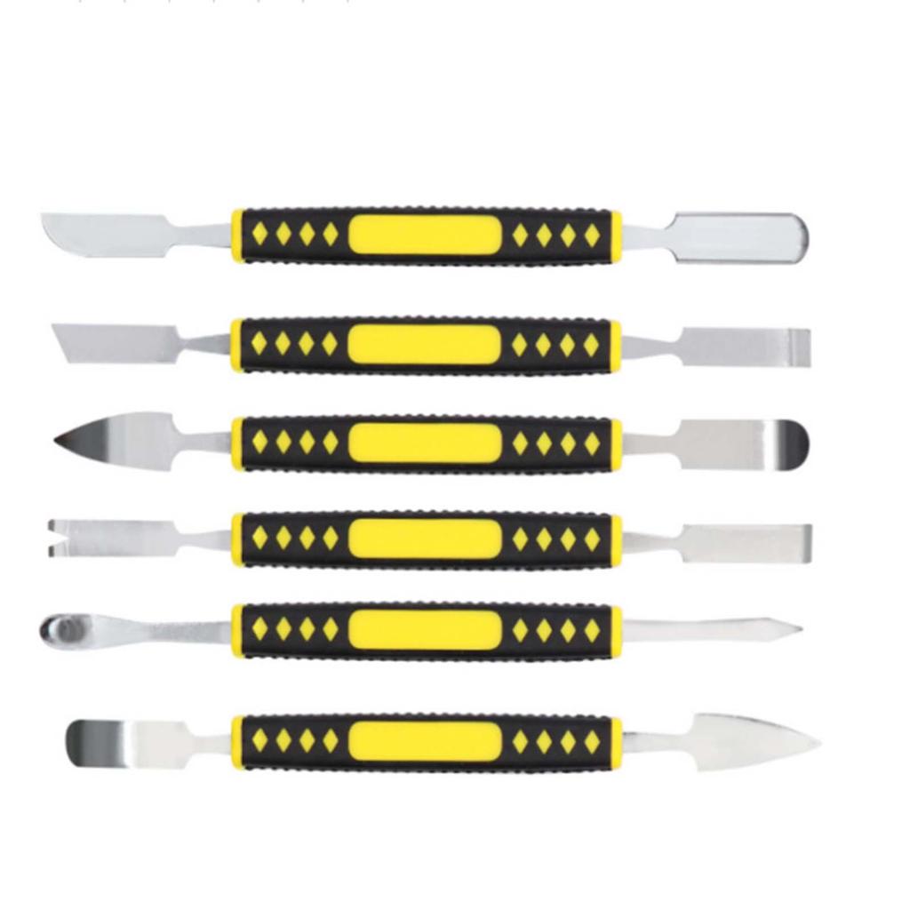 Metal Crowbar 6 Piece Set Carbon Steel Compact Structure 6 Piece Computer Repair Tool Kit for Phone