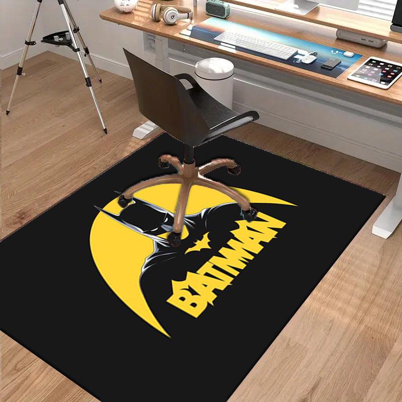 1pc Office Carpet Chair Mats Batman Logo Minimalist Design Perfect for Office Chairs, Living Rooms, Or Bedrooms,Polyester Carpet.HDT217