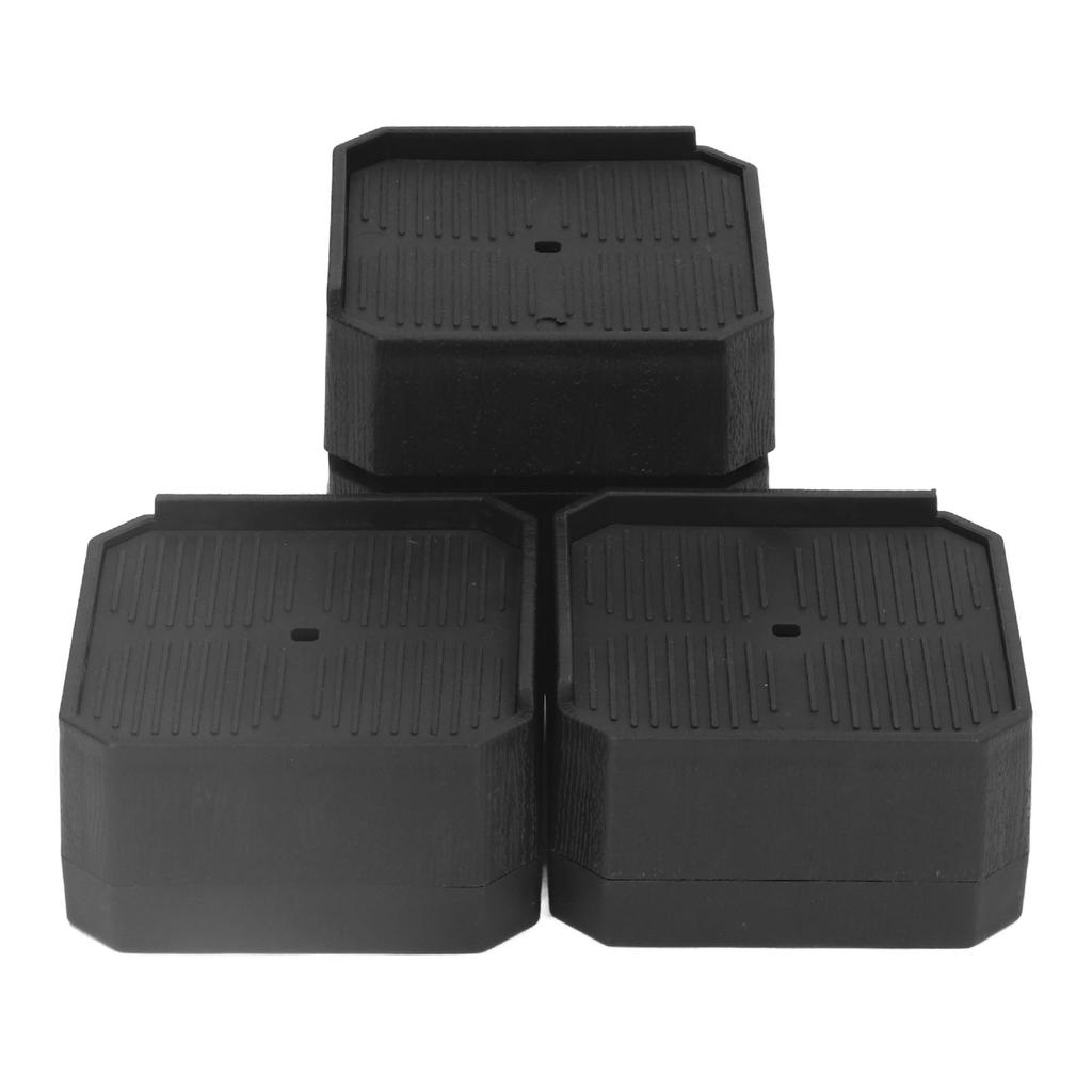 8 Set L Shaped Semi Covered Bed Risers Anti Slip Stackable Furniture Risers for Washing Machine Base Tables Chairs