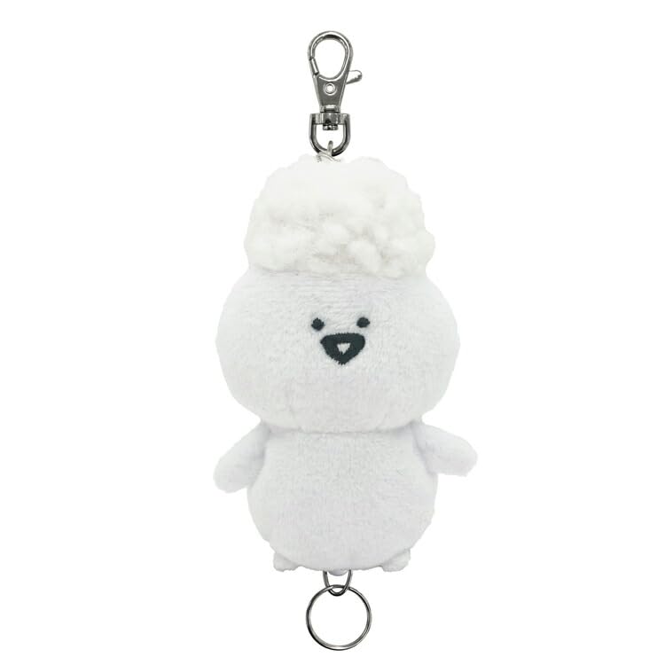 ESK Japan Key Chain, Stationery Toy, Plush Reel Key Cover, Wake Up Head Explosion, Multicolor