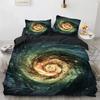 Комплект постельного белья Galaxy Planet Universe Sky Синий Земля Космос Астрономия Полиэстер Пододеяльник Простыня Принт Наволочка для подушки Кровать