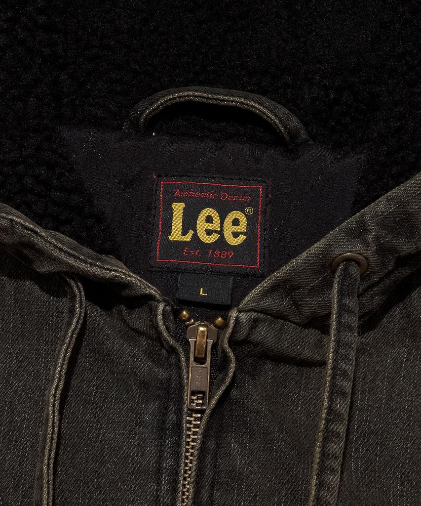 LEE Boa Denim Hooded Jumper Black