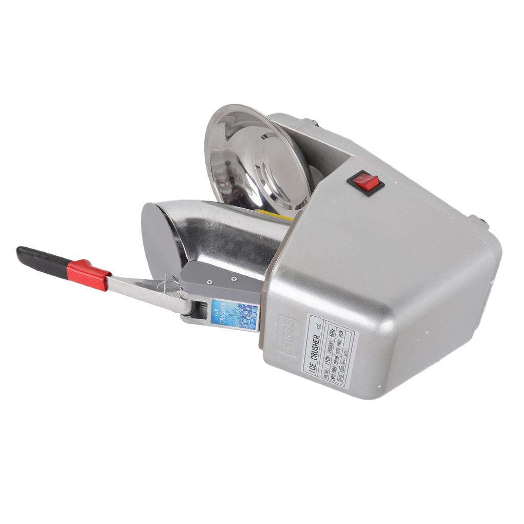 Electric Ice Crusher Stainless Steel Dual Blades Food Grade Low Noise 300W Output Shaved Ice