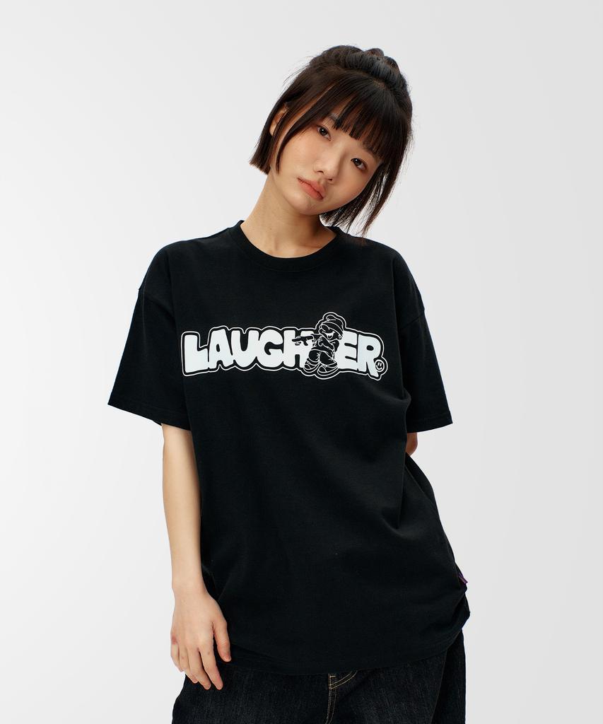 Футболка с логотипом LAUGHER - Черная