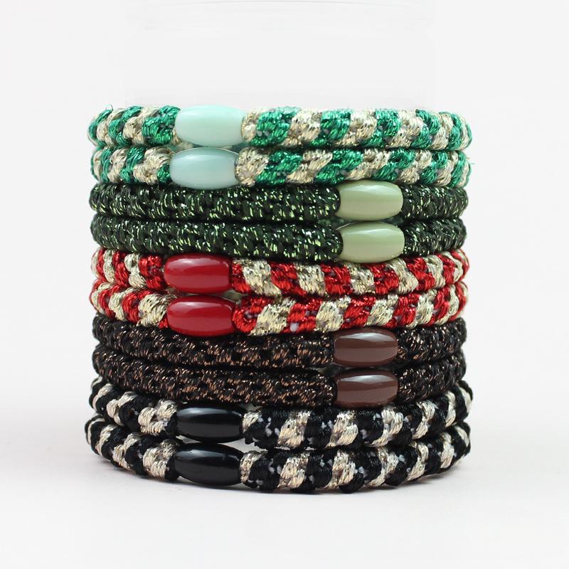 10pcs/set Colorful Knekki Hair Tie for Women Elastic Black Hair Bands Girls Ponytail Holders Hair Rope Gum Knekki Haar Elastiek