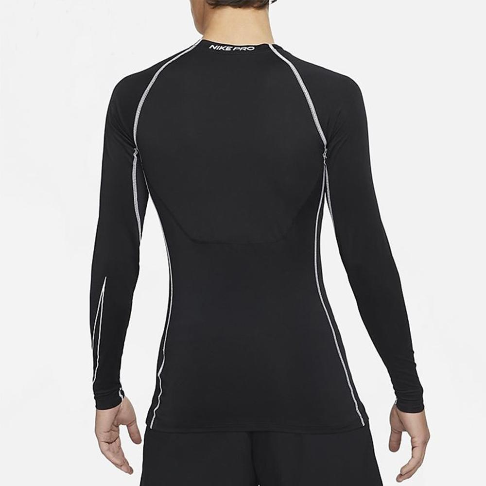 Nike Мужская тренировочная футболка с длинным рукавом Pro Dri-FIT, облегающая, черная DD1991-011