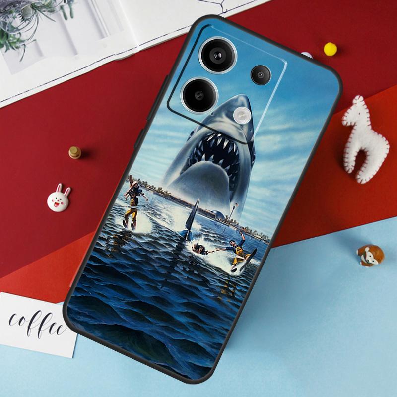 Jaws 1975 Movie Poster Case For Xiaomi Redmi 13C 12C 10C 9C 10A Redmi Note 11 9 10 12 13 Pro 9S 10S 11S 12S Cover