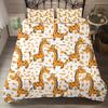 Cartoon Giraffe Tropical Animals Comfortable Duvet Quilt Cover Pillowcase Bedding Set Children Bedroom Decoration Home Textile