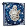 Faux Pearl Painting Decor DIY Kit, 12 Zodiac Signs Rhinestone Art Set for 3D Kit Adults Beginners, Handmade Wooden Frame Fake Wall Decoration
