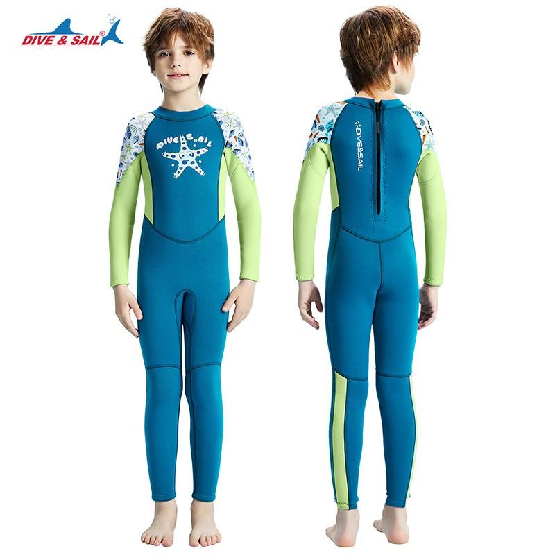 Kids 2.5mm Neoprene Wetsuit Diving Surfing Swimming Warm Long Sleeve Full Body Suit Boys