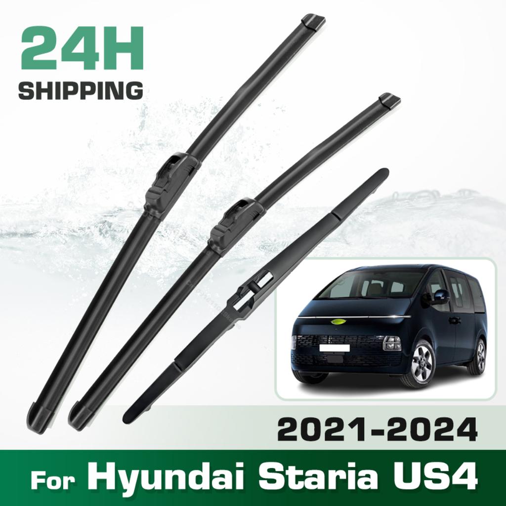 For Hyundai Staria US4 2021-2024 2022 2023 Wiper Front & Rear Wiper Blades Windshield Windscreen Window Brushes 28"+16"+13