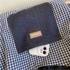 Cloth Double Sided Plaid Denim Vest Bag Retro Bohemian Messenger Bag Denim Shoulder Bag  Travel