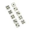 20PCS Dice Cubes Luminous Large Size Plastic with Black Points 6 Sided Dice for Bar Table Game