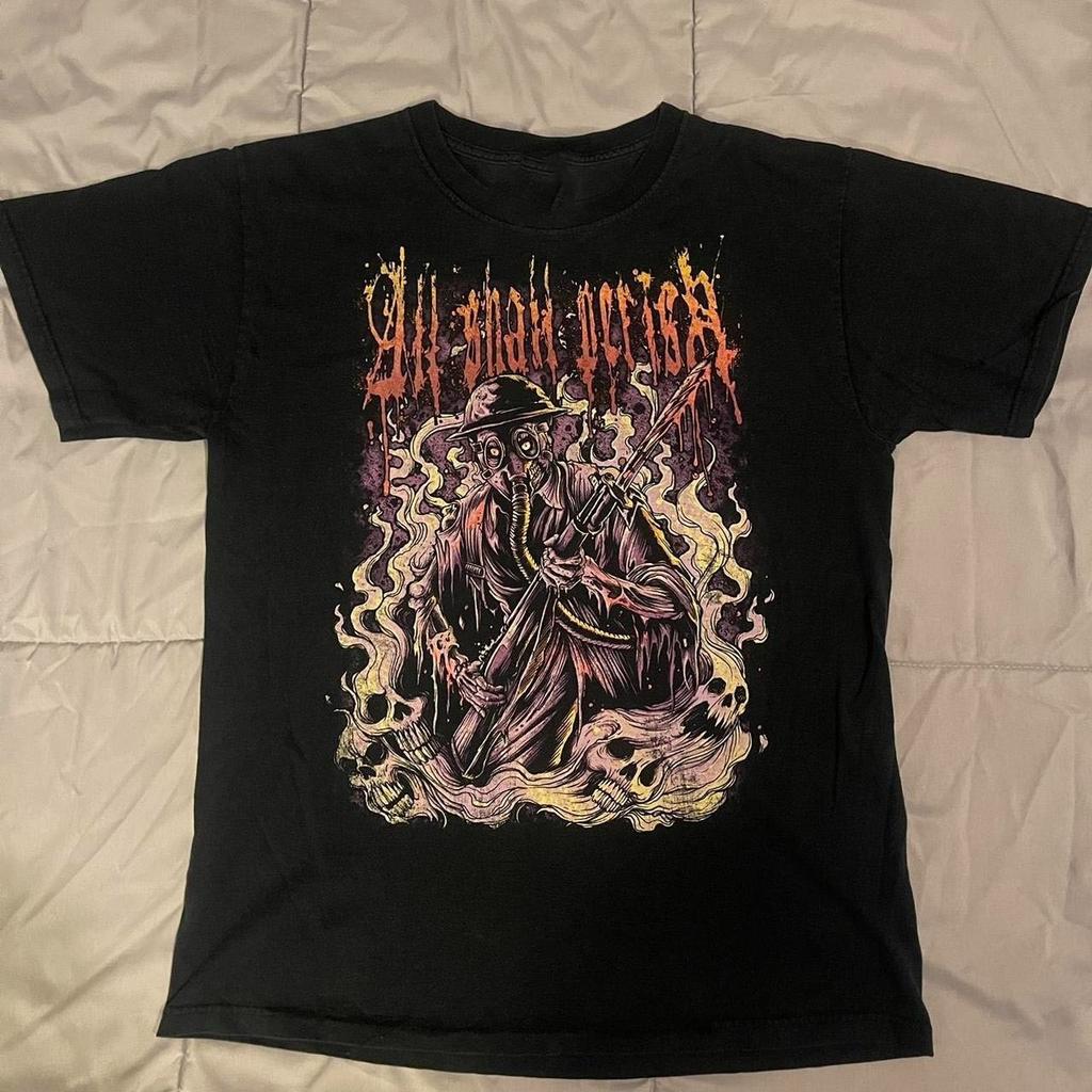 VTG ALL SHALL PERISH Band Album For Fans S-5XL Cotton Black T Shirt CM672