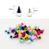 10sets 7*10mm Bullet Cone Colored Studs And Spikes For Clothes DIY Handcraft Garment Rivets For Leather Bag Shoes