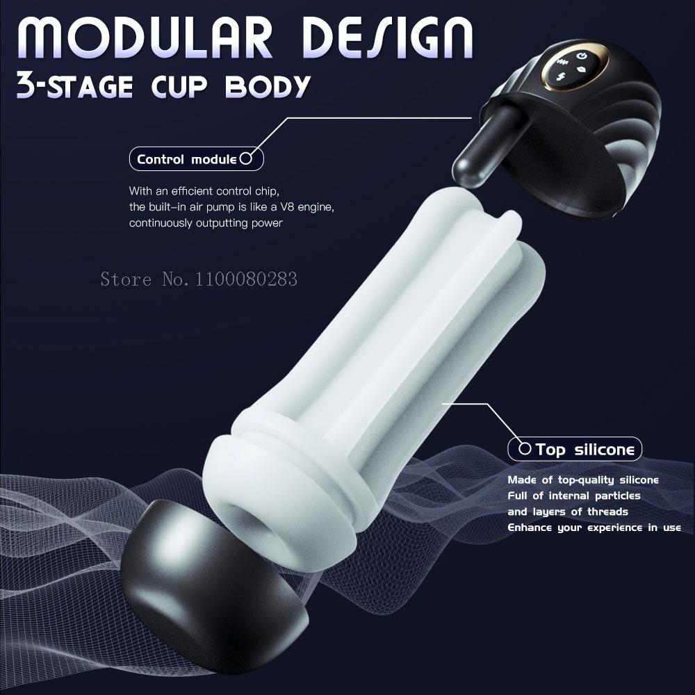 Автоматическая сосательная мужская вибрационная машина для минета и мастурбации, силиконовая вагина, секс-игрушки, товары для взрослых для мужчин, чашка-мастурбатор