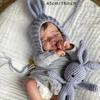 45 см Baby Reborn 3D-краска Кожа с видимыми венами (Тканевое тело игрушки Мягкая виниловая конечность) 18-дюймовая спящая новорожденная кукла с игрушкой-кроликом для девочки в подарок на день рождения