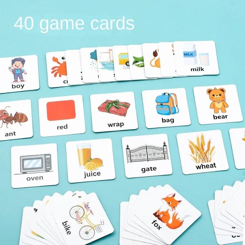 Детская деревянная головоломка с буквами Монтессори, когнитивная головоломка для пар, обучающая головоломка на совпадение слов, развивающие игрушки, боевая игра