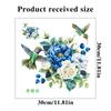 Hummingbird Rose Wall Stickers Waterproof Vinyl Flowers Decals for Bathroom Tiles Washbasin Mirror Peel & Stick Home Decor Floral Bird Art