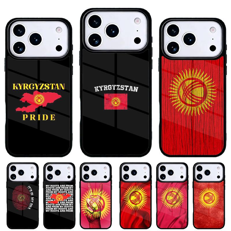 Чехол для телефона с флагом Кыргызстана для iPhone 17 16 15 14 13 Pro Max Задняя крышка для 12 11 Pro Coque