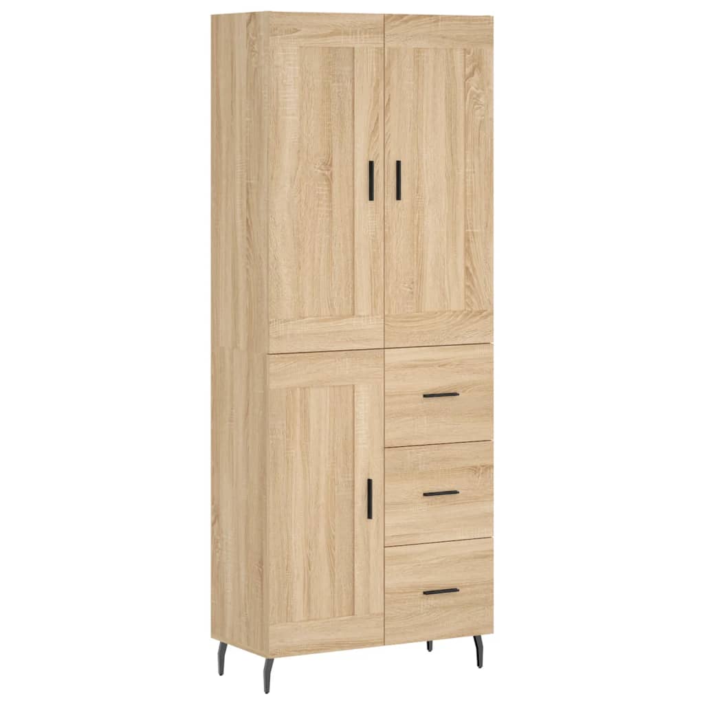 Высокий комод Sonoma Oak 69,5 x 34 x 180 см ДСП