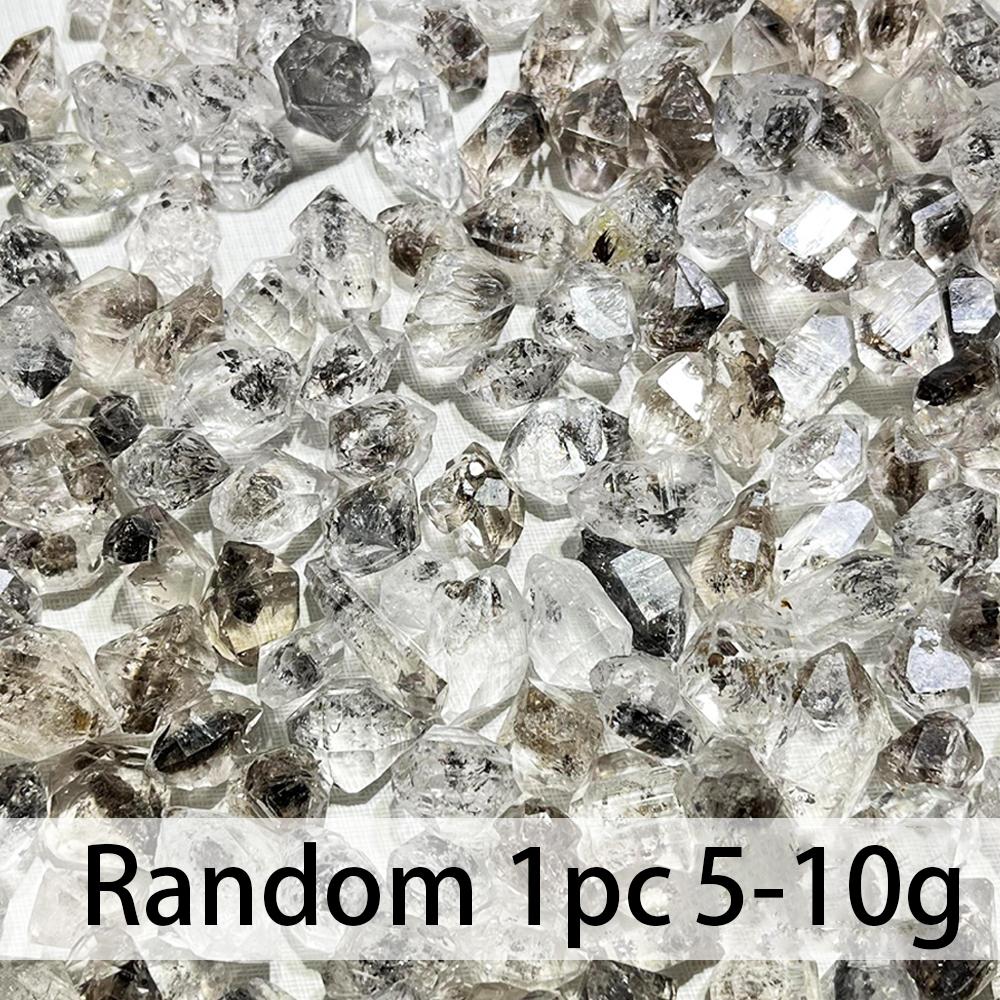Natural Herkimer Diamond White Crystal Mineral Energy Raw Stone Crystal Reiki Healing Gemstones Power Home Decoration 1-10G