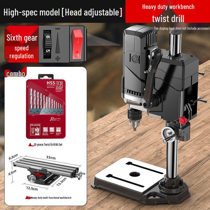 Высокоточный настольный сверлильный станок 220В: Промышленный, Многофункциональный, Высокомощный Фрезерно-сверлильный станок для дома.