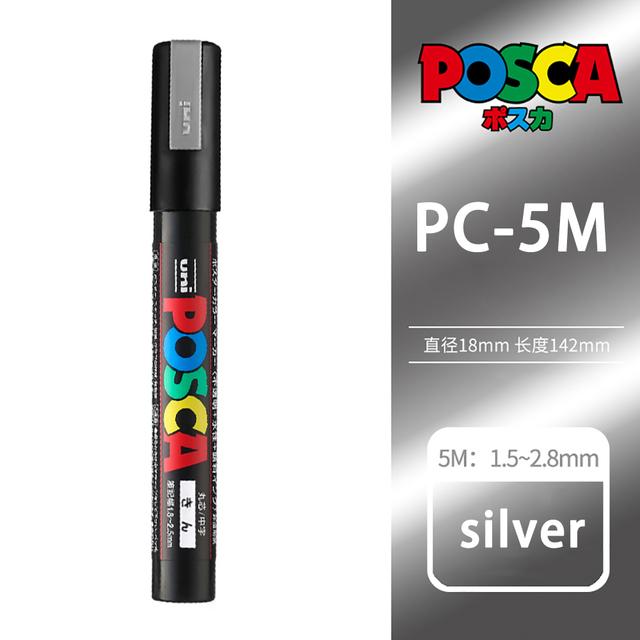 Маркер-краска Uni POSCA, 39 цветов PC-5M/44 PC-3M/36 PC-1M, Акриловые маркеры для рисования по камню, граффити, Художественные принадлежности