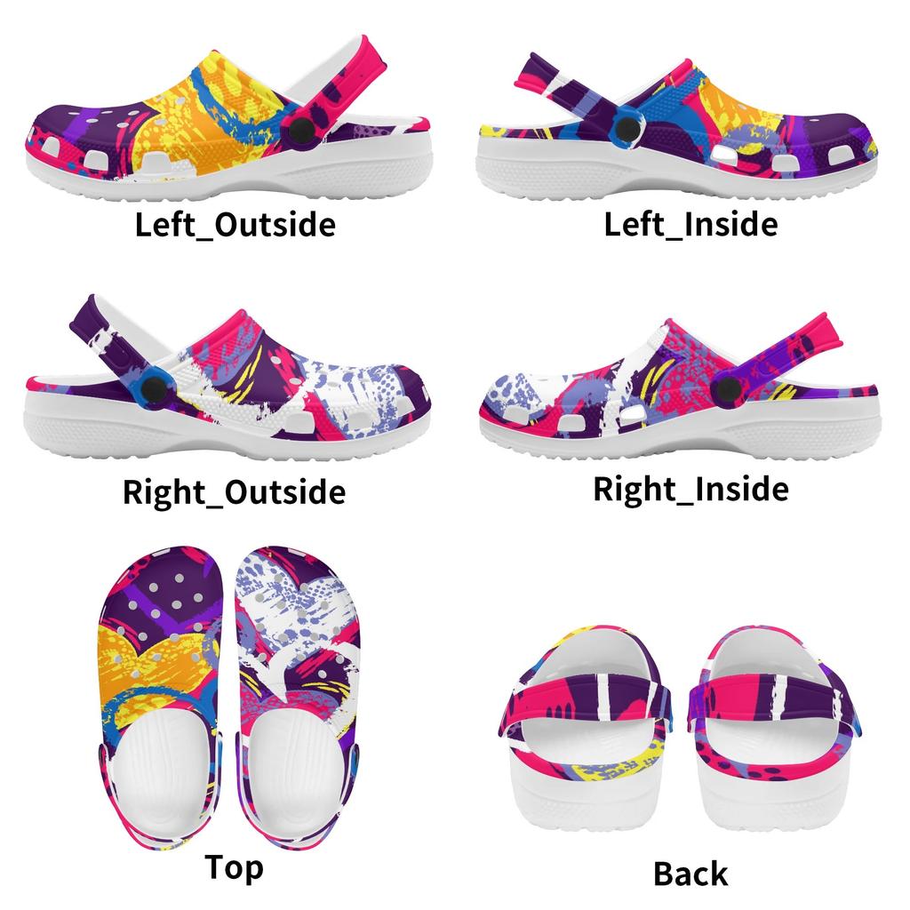 Printed EVA Garden Clogs Women Men Lightweight Breathable Slip On Shoes Beach Pool Bathroom Home Summer Sandals Daily Sandals