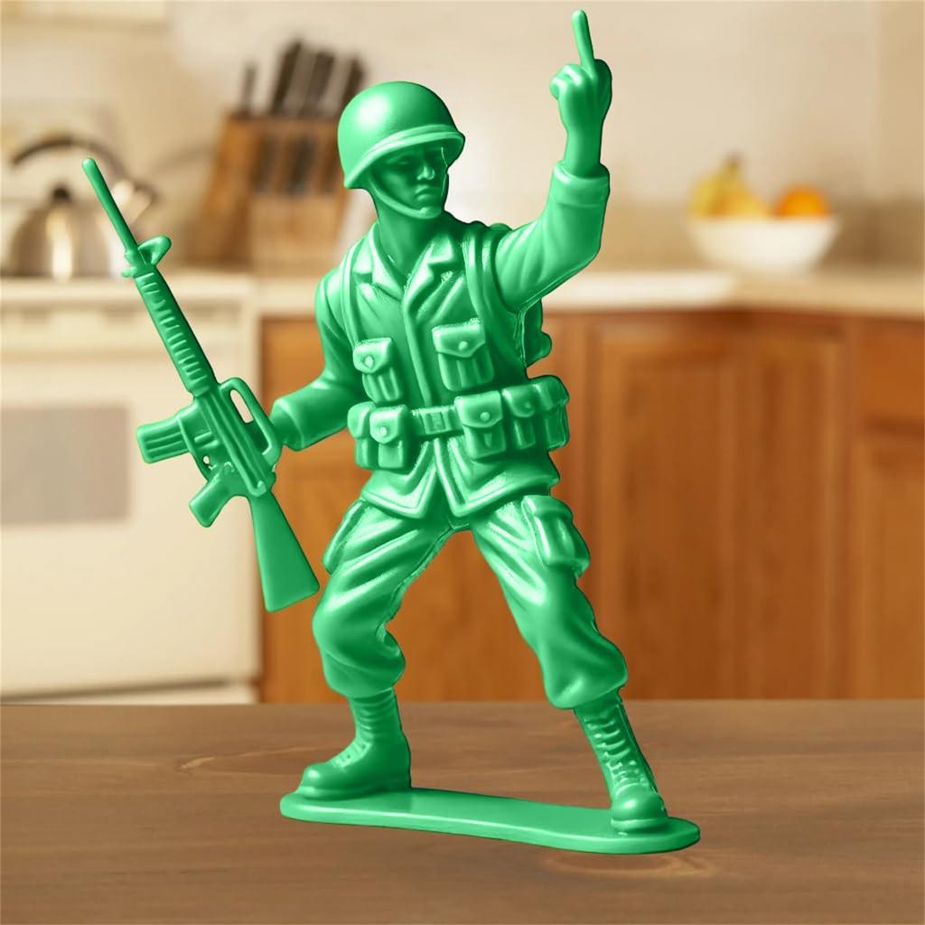 Забавные зеленые человечки, синие военно-морские фигурки, средний палец, классический военный игрушечный солдатик, набор, новинка, статуэтка солдата для домашнего рабочего стола, украшения Mili