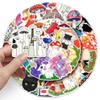 50 Cat Mushroom Graffiti Stickers Personalized Cartoon Animals and Plants Decorative Mobile Phone Case Water Cup Creative Stickers