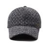 Autumn Winter Men's Middle-Aged and Elderly Warm Plaid Baseball Cap Ear Protection Old Man Peak Cap
