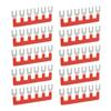 10pcs Barrier Fork Type Stripe 400V 25A PVC Copper TB Terminal Strip Block for Household Appliances