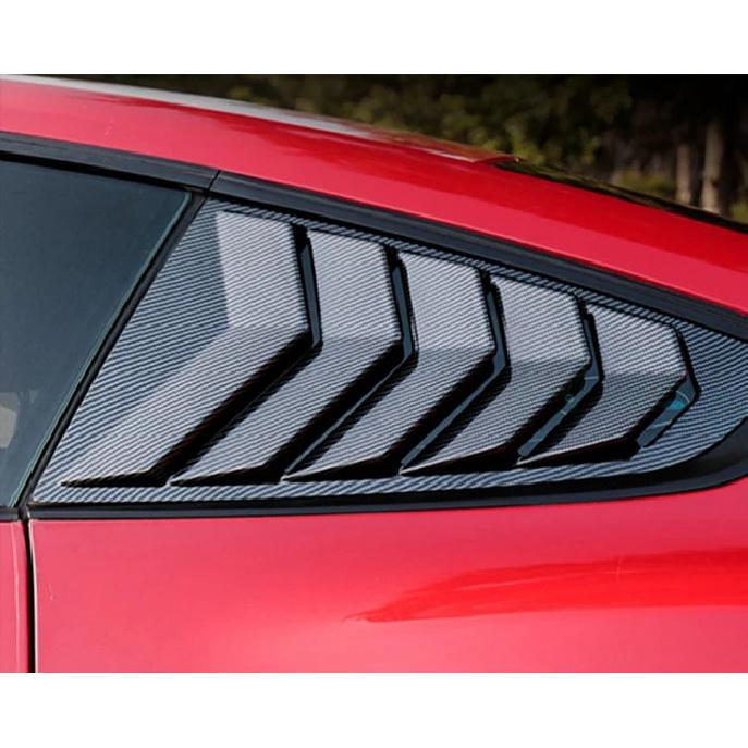 Rear Quarter Window Louvers For Ford Mustang 2015- Scoops Spoiler Car Tunning Panel Side Air Vent Cover Windshield