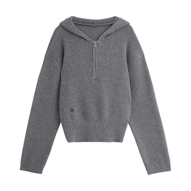Women's Fall 2025 Retro Hooded Casual Sweater