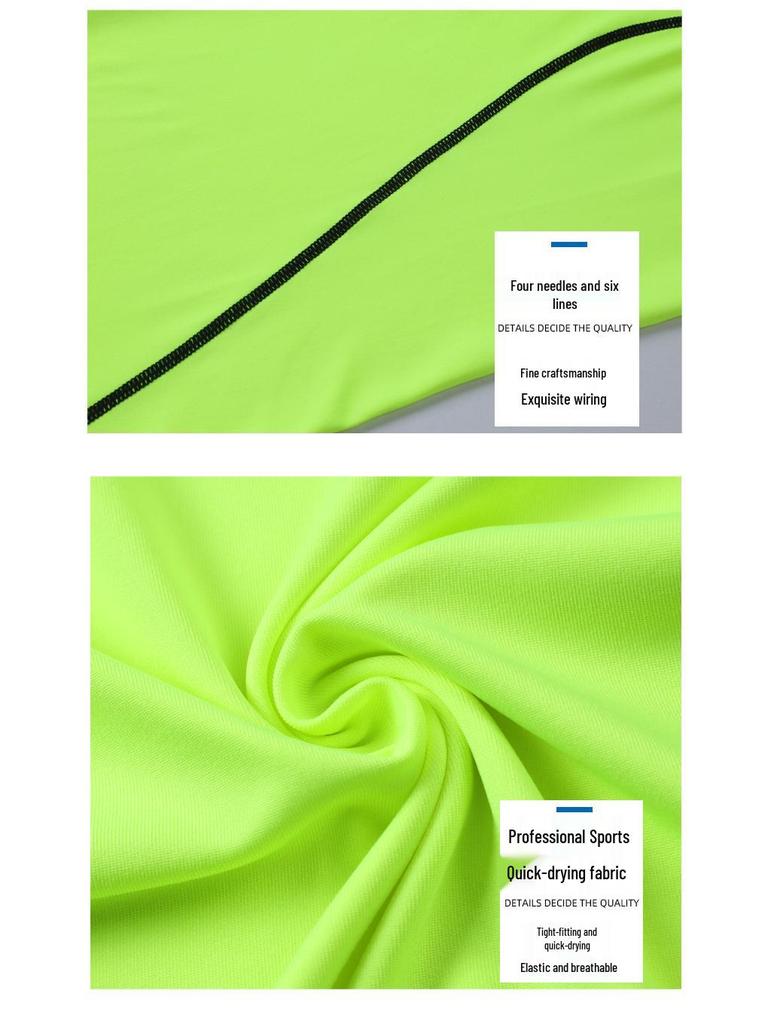 Мужская быстросохнущая компрессионная футболка: Дышащий, Высокая эластичность для бега, баскетбола и фитнеса.