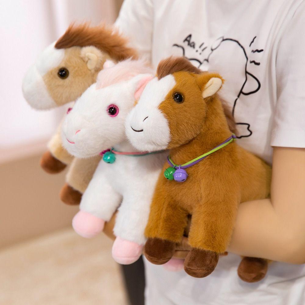 Creative Horse Plush Doll Mascot Dolls Zodiac Pony Figurine Stuffed Animal Doll Birthday Gift