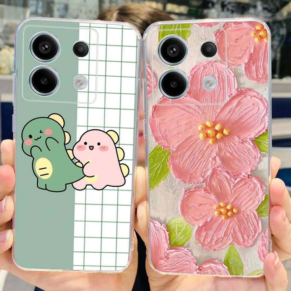 For Xiaomi Poco X6 5G Case PocoX6 Pro New Fashion Painted Cover Clear Silicone Phone Case For Xiaomi Poco X6 Pro X6Pro 5G Bumper
