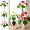 Multicolor Lotus Artificial Flower Silk Flower DIY Lifelike Flower Green Lotus Leaves Simulation Lotus Flower Desktop Ornament